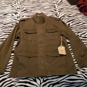 Mens olive Utility Jacket